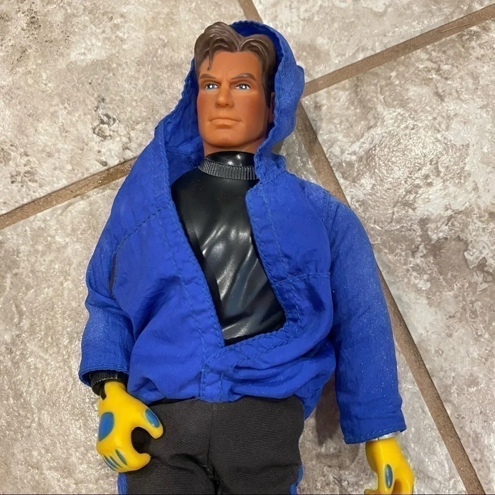 Vintage Max Steel Combat Diver 12” Action Figure W/ Hoodie Movable Ankles Pants